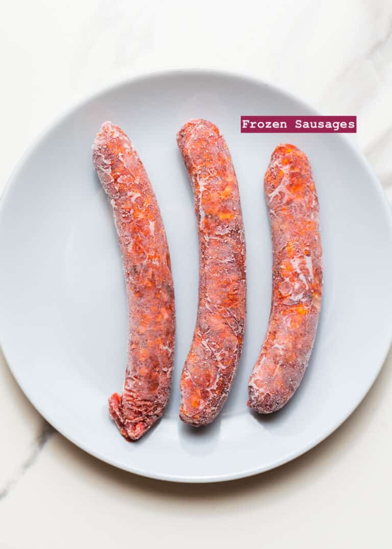 Air Fryer Sausages From Frozen Quick Easy Ambitious Foodie   Air Fryer Frozen Sausage 1 768x1075 