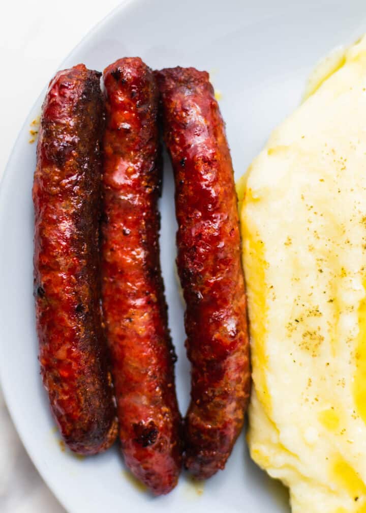 Air Fryer Sausages From Frozen Quick Easy Ambitious Foodie   Air Fryer Frozen Sausage 4 720x1008 