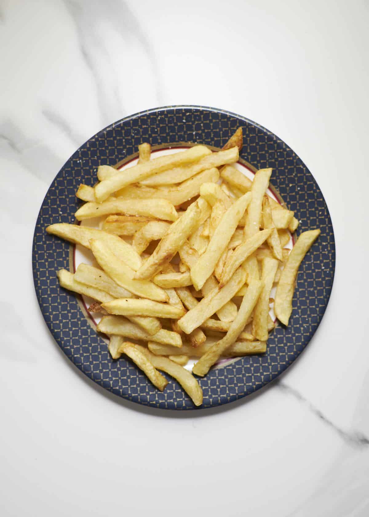 Air fryer frozen french fries.