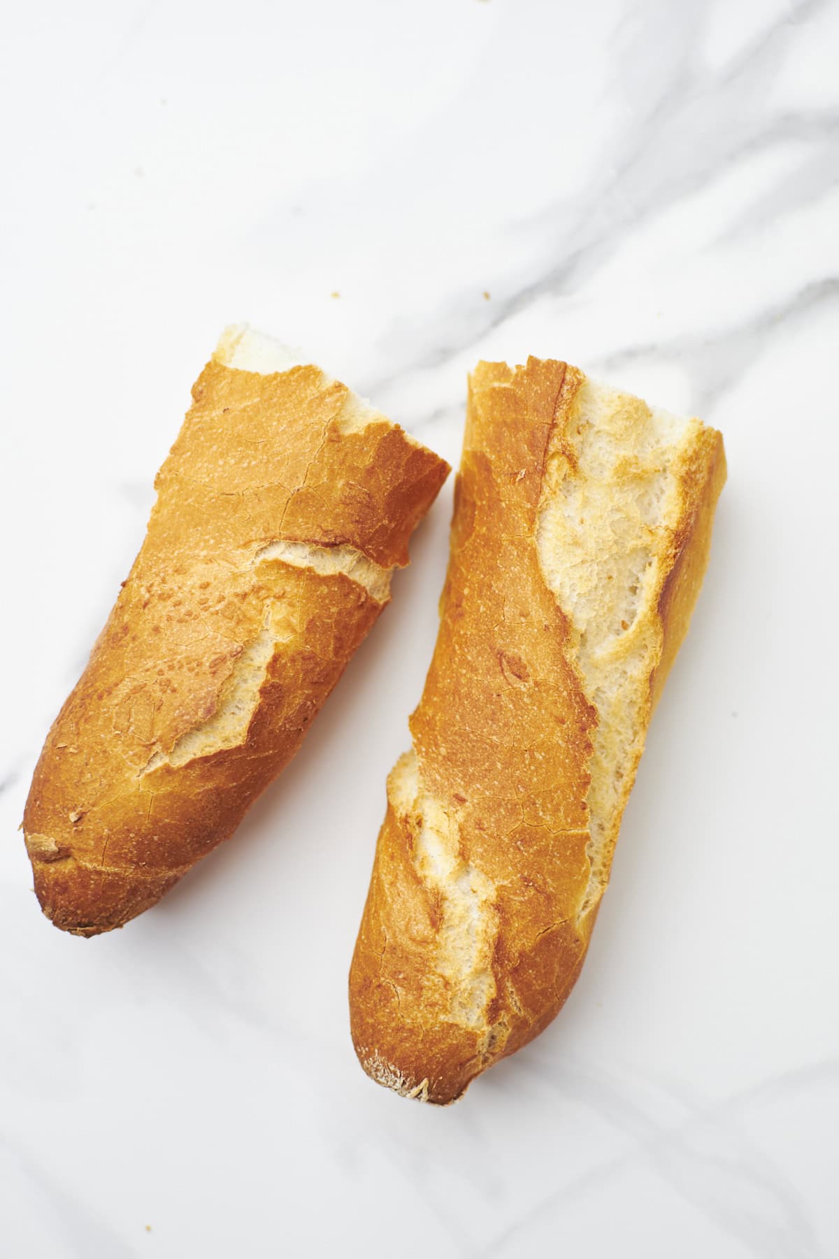 loaf of french bread, cut into two pieces.