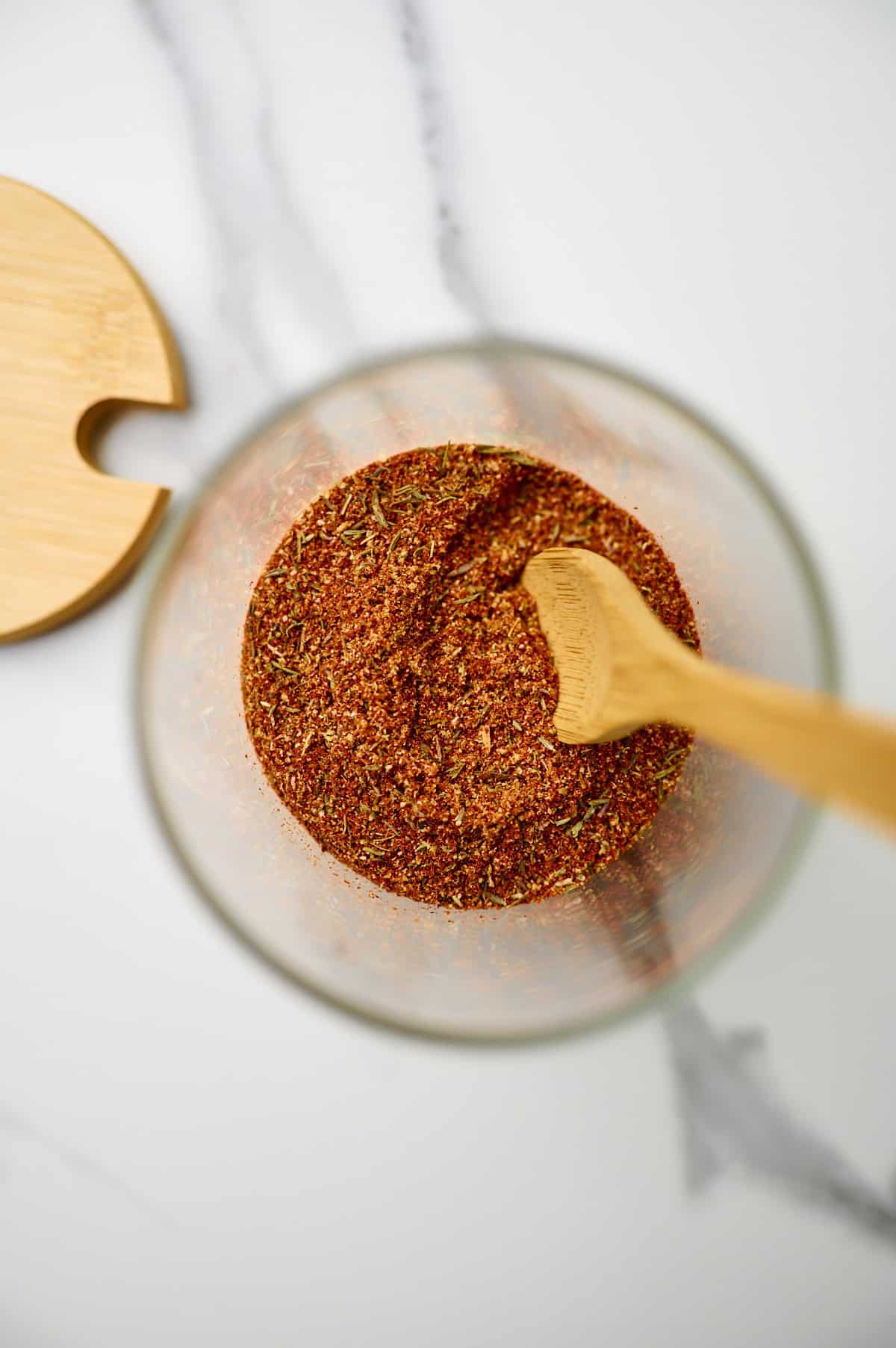 Mason jar filled with easy taco seasoning.